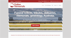 Desktop Screenshot of onlinememorials.com.au