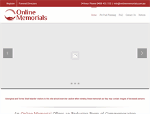 Tablet Screenshot of onlinememorials.com.au